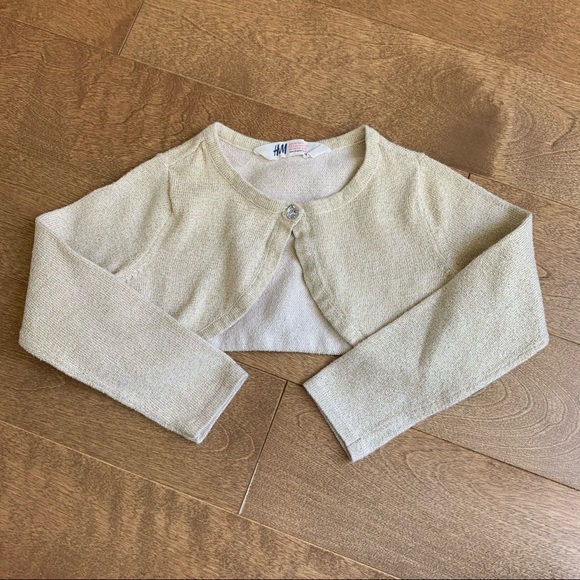 3/$10 H&M Toddler girl cropped cardigan 2-4y - Picture 1 of 4